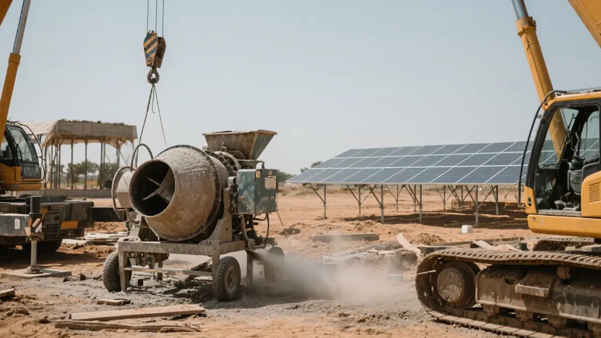 Temporary power supply for construction sites