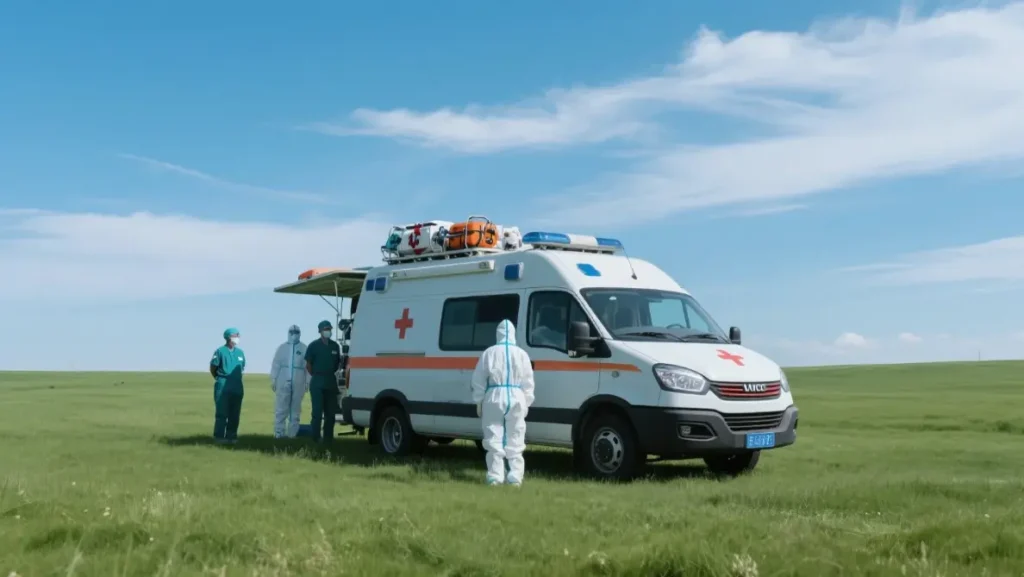 Mobile medical vehicle power supply