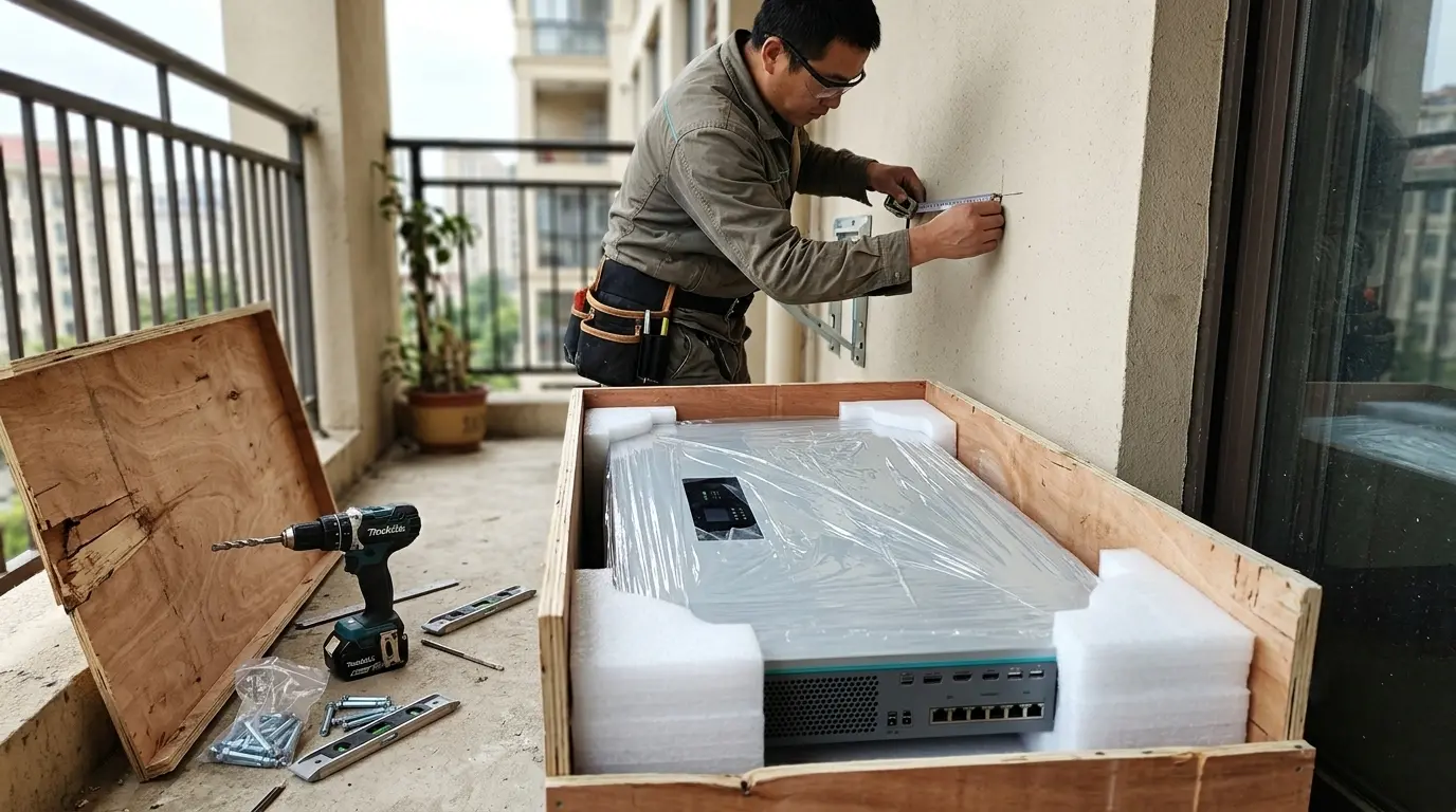 7.68kWh Ultra-Thin Wall-Mounted Solar Battery Install