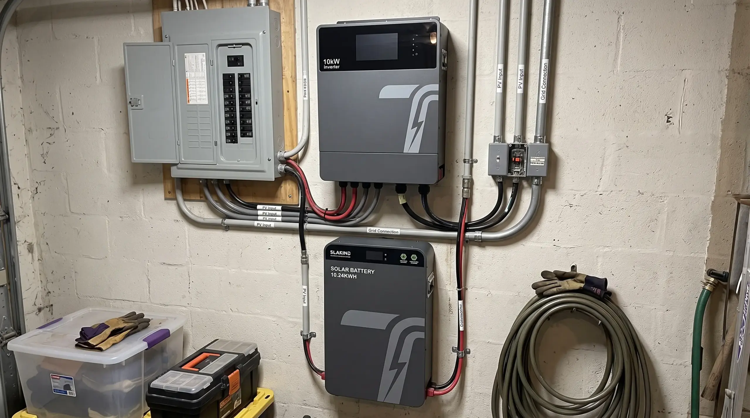 Residential solar panels and home backup energy system