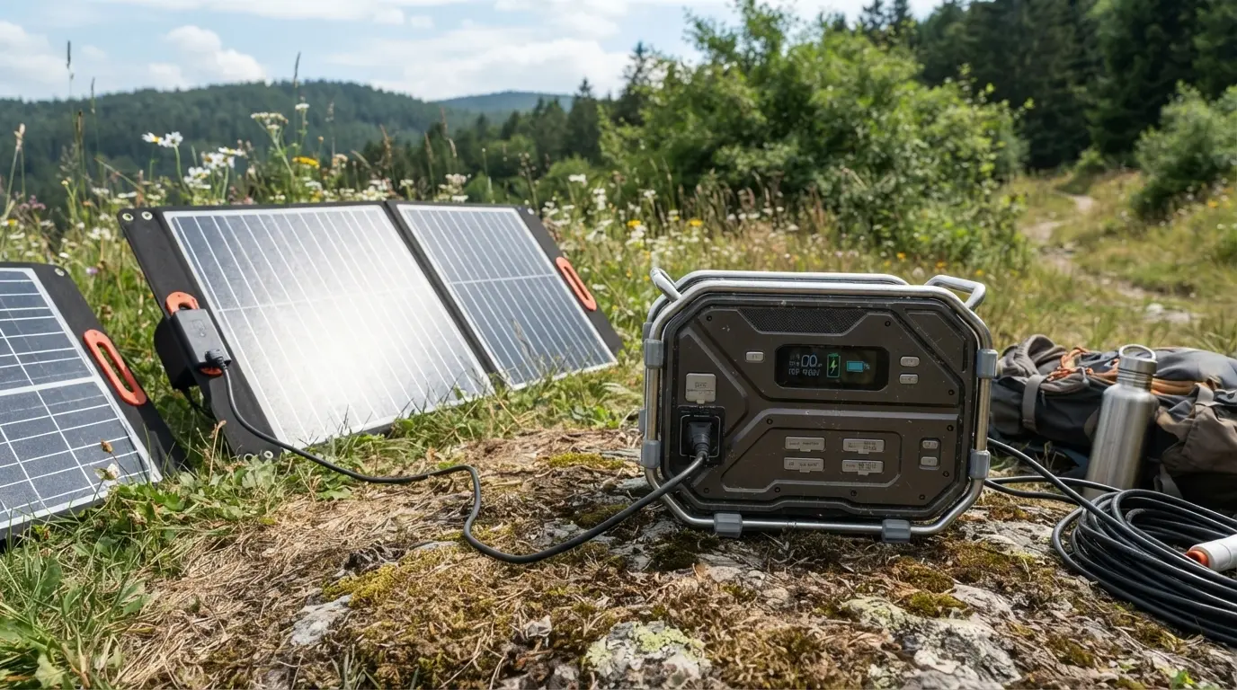 2400W portable power station outdoor solar charging