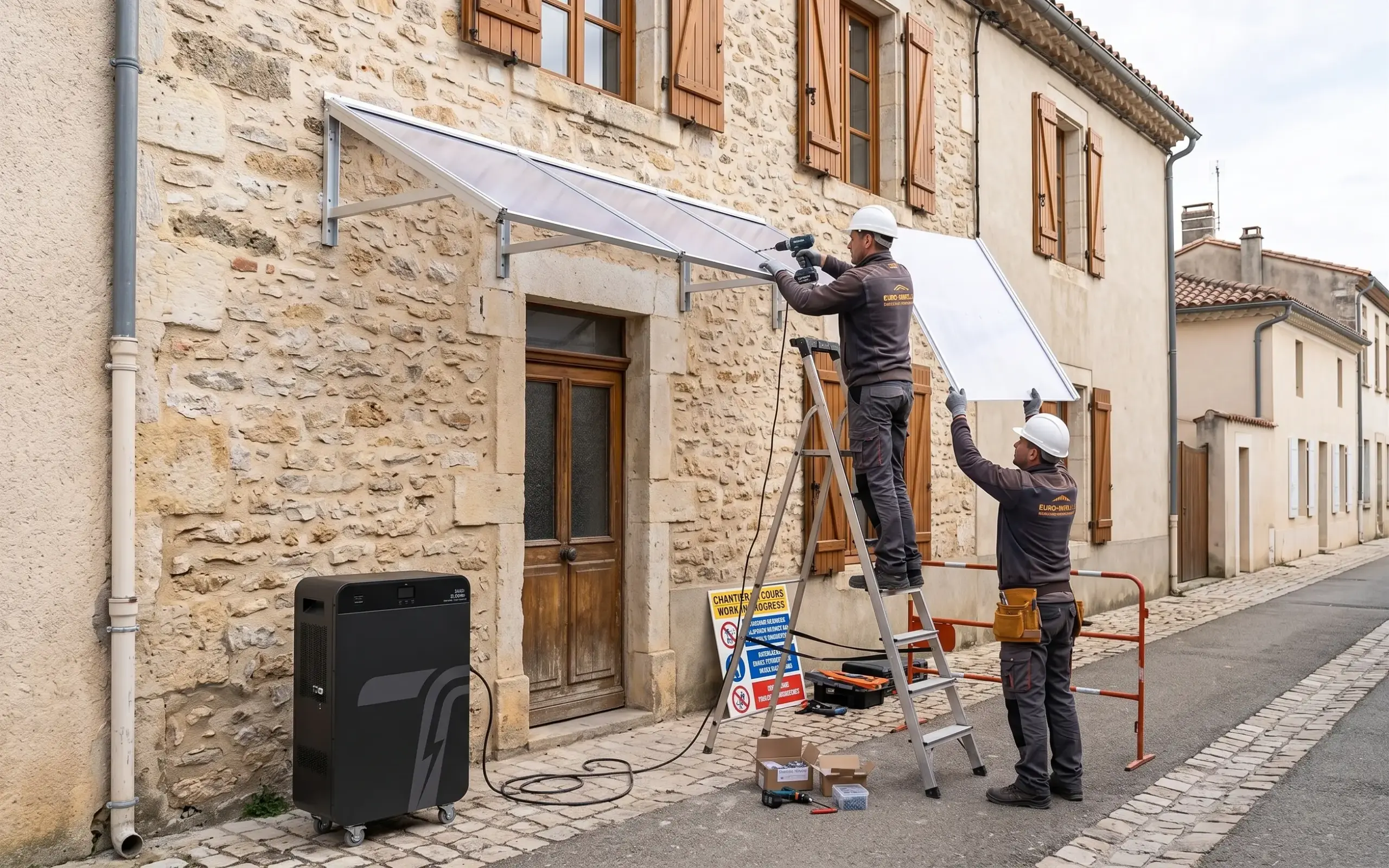 Building exterior context for checking access, placement, and shared-space constraints